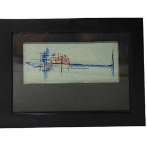 Signed T Matthews Framed Watercolor Original on‎ Charcoal Paper France SEE